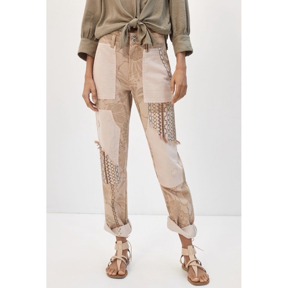 Anthropologie Pilcro The Camp Wanderer Patchwork Pants Size 30 Womens Boho Artsy - Picture 2 of 16